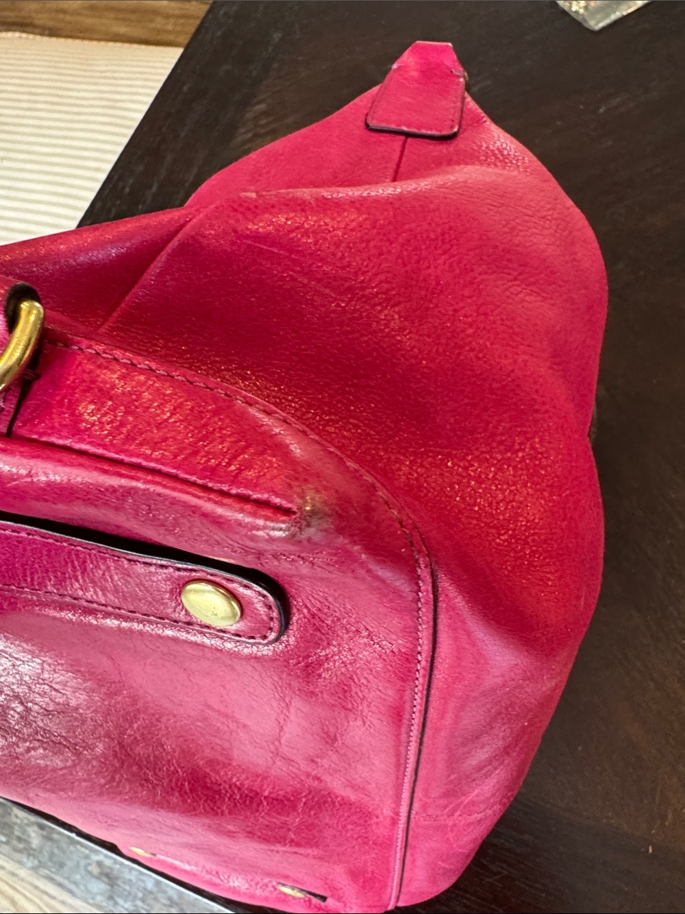 Coach Madison Sabrina hot pink satchel bag purse with matching wallet hangtag - Picture 7 of 14